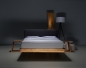 Preview: SMOOTH eleganckie modne łóżko z litego drewna z tapicerowanym zagłówkiem